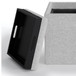 Rockwood - Cube Storage Ottoman With Tray - Cloud Gray