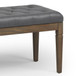 Waverly - Small Tufted Ottoman Bench - Stone Gray
