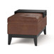 Oregon - Storage Ottoman Bench With Tray - Distressed Saddle Brown