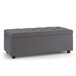 Hamilton - Lift Top Rectangular Storage Ottoman - Slate Gray