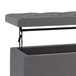 Hamilton - Lift Top Rectangular Storage Ottoman - Slate Gray