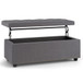 Hamilton - Lift Top Rectangular Storage Ottoman - Slate Gray