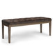 Waverly - Tufted Ottoman Bench - Distressed Brown