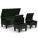 Dover - 3 Piece Storage Ottoman - Midnight Black