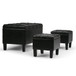 Dover - 3 Piece Storage Ottoman - Midnight Black