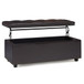 Hamilton - Lift Top Rectangular Storage Ottoman - Tanners Brown