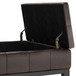 Dover - Square Coffee Table Storage Ottoman - Distressed Brown