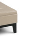 Dover - Square Coffee Table Storage Ottoman - Satin Cream