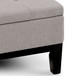 Dover - Square Coffee Table Storage Ottoman - Cloud Gray