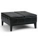 Dover - Square Coffee Table Storage Ottoman - Midnight Black