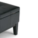 Dover - Square Coffee Table Storage Ottoman - Midnight Black