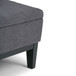 Dover - Square Coffee Table Storage Ottoman - Slate Gray