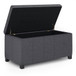 Dover - Storage Ottoman Bench - Slate Gray