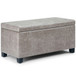 Dover - Storage Ottoman Bench - Distressed Gray Taupe