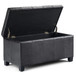 Dover - Storage Ottoman Bench - Distressed Black