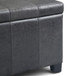 Dover - Storage Ottoman Bench - Distressed Black