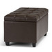 Sienna - Storage Ottoman Bench - Chocolate Brown