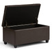 Sienna - Storage Ottoman Bench - Chocolate Brown
