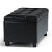 Sienna - Storage Ottoman Bench - Midnight Black
