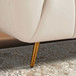 Lamattina - Genuine Italian Leather Channel Tufted Sofa - Light Beige / White