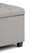 Sienna - Storage Ottoman Bench - Dove Gray