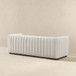 April - Mid-Century Modern Luxury Tight Back Boucle Couch - Ivory / Light Beige / White