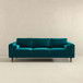 Amber - Mid-Century Modern Luxury Modern Velvet Sofa - Brown / Teal