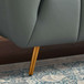 Lamattina - Genuine Italian Leather Channel Tufted Sofa - Dusty Blue / Pewter