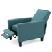 Teal Linen Push Back Chair For Elegant Home - Teal