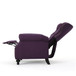 Accented Push Back Recliner Chair With Rolled Arms, Cocooning Comfort - Plum