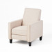 Linen Push Back Chair For Elegant Home - Light Beige