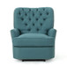 Electric Recliner Chair With Elegant Copper Accents And Soft Upholstery - Teal