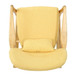 Elegant Rocking Chair With Linen Cushion - Yellow