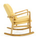 Elegant Rocking Chair With Linen Cushion - Yellow