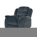 Classic Design, Plush, Glider Recliner - Steel Gray