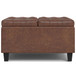Harrison - Square Small Coffee Table Storage Ottoman - Brown