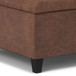 Harrison - Square Small Coffee Table Storage Ottoman - Brown