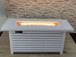 Propane / Natural Gas Outdoor Steel Fire Pit Table With Lid - White