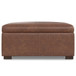 Gabbie - Square Coffee Table Storage Ottoman - Brown