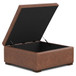 Gabbie - Square Coffee Table Storage Ottoman - Brown