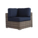 Stylish Rattan Wicker 6 Person Seating Group With Premium Sunbrella Cushions Perfect For Outdoor Entertaining - Dark Gray / Navy Blue