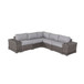 7 Piece Rattan Sectional Sofa Set With Cushions - Gray Mix