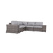 7 Piece Rattan Sectional Sofa Set With Cushions - Gray Mix