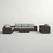 8 Person Outdoor Seating Group Elegant And Comfortable Conversation Set For Patios, Decks, Backyards - Espresso / Gray