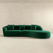 Elijah - Japandi Style Curvy Sectional Sofa - Green