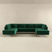 Brooke - U Shape Corner Sofa - Green