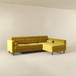 Christian - Sectional Sofa Right Facing - Dark Yellow