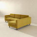 Christian - Sectional Sofa Right Facing - Dark Yellow