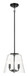 Soiree - 4 Candle Lights Pendant - Black / Clear