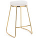 Jane - Mid-Century Modern Luxury Upholstered Stool - White